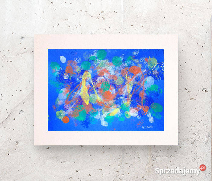 granatowa abstrakcja abstrakcja loft grafika wielokolorowy opolskie Opole