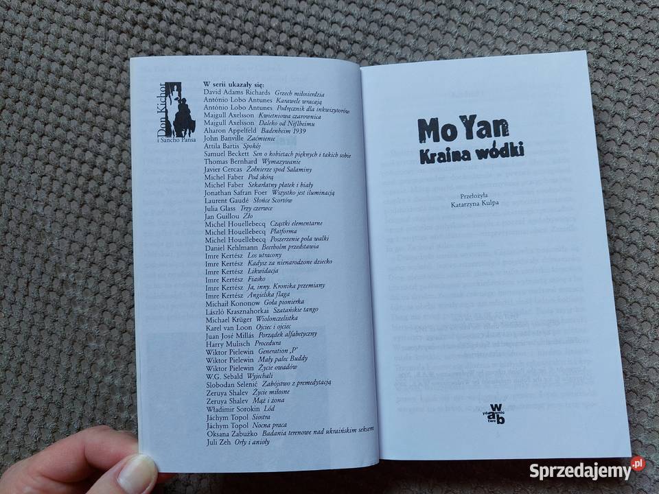Kraina wódki Mo Yan małopolskie Kraków