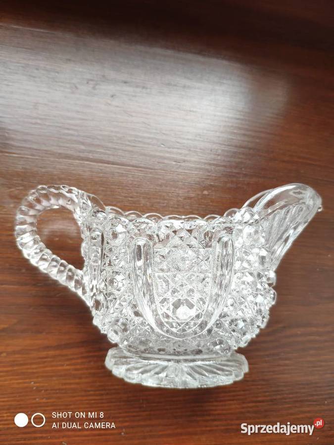 Henry Greener Cukiernica 2 mleczniki XIX wiek Porcelana i szkło Kraków