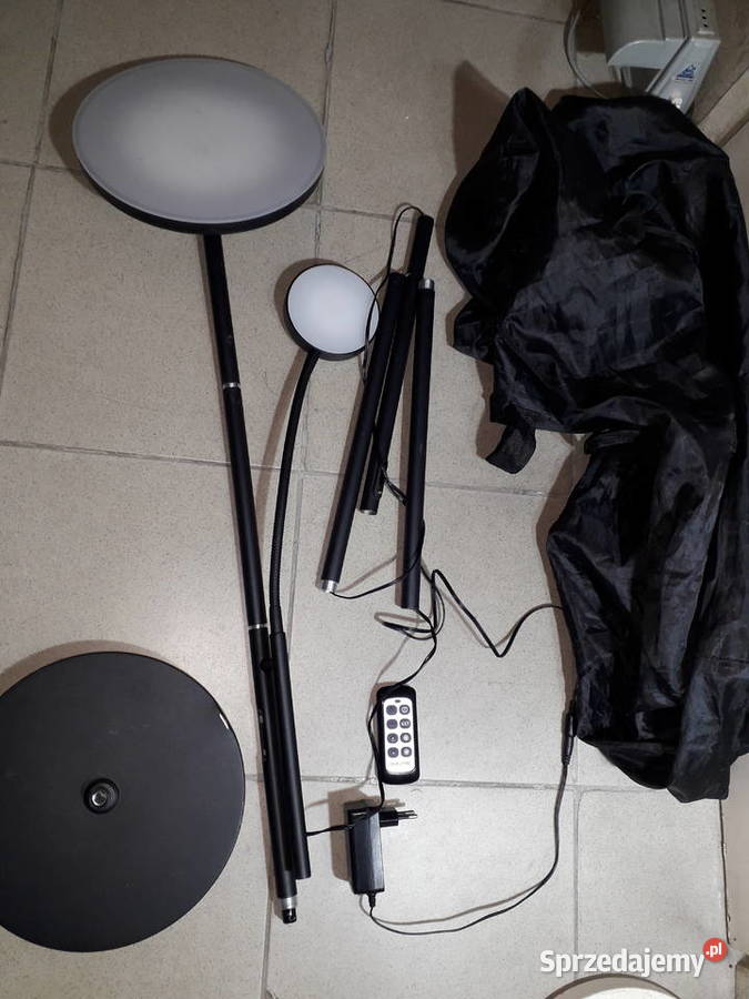 Lampa podłogowa LED z pilotem podwójna do Warszawa