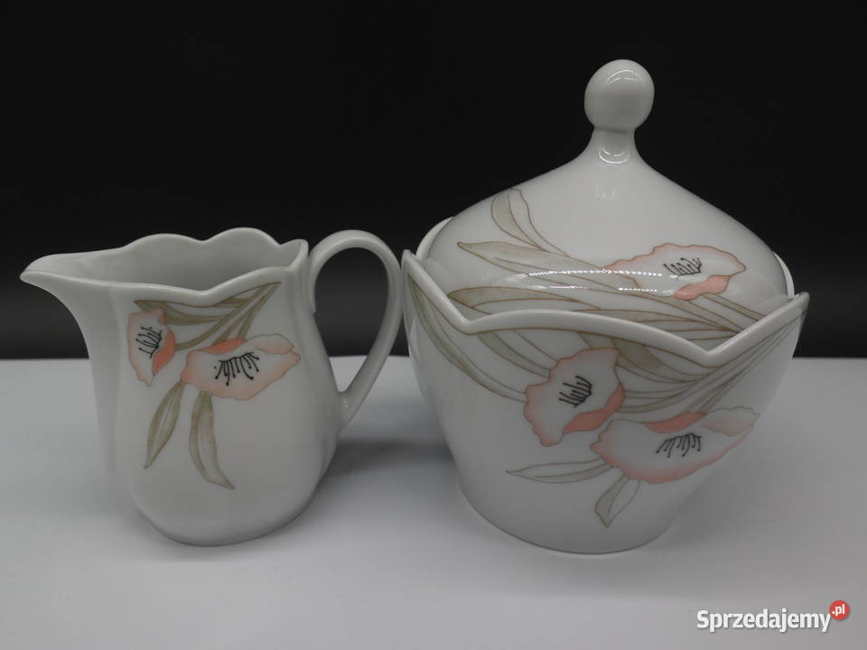 Cukiernica mlecznik Tirschenreuth Bavaria Porcelana i szkło Raszków