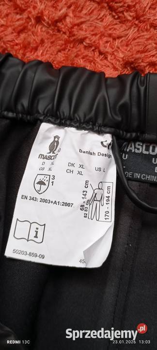 Spodnie przeciwdeszczowe mascot Radymno