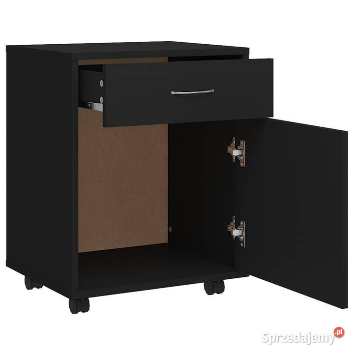 Szafka na kółkach czarna 45x38x54 materiał sprzedam