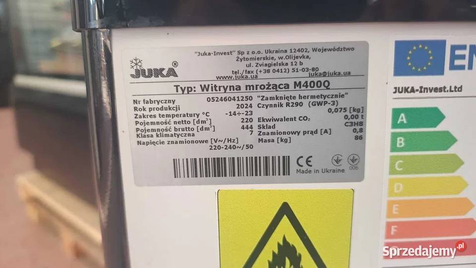 NOWA 2024r zamrażarka 9 kuweciarka lody M400Q Łódź sprzedam