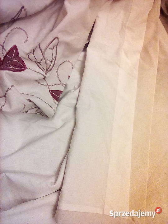 Zasłona z motywem roślinnym kolor jasny brąz Kraków