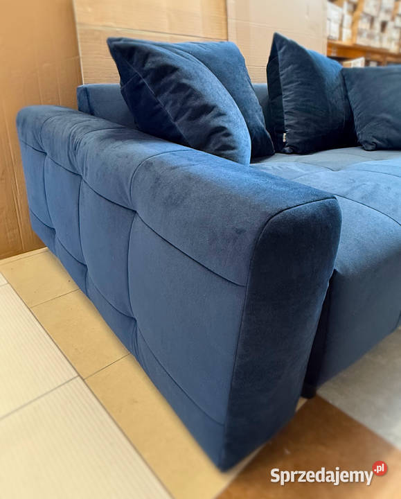 Sofa tapicerowana polska produkcja granatowa wielkopolskie