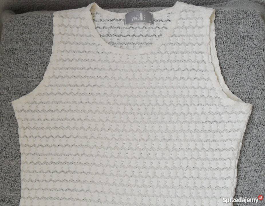 WALLISAŻUROWY TOP ECRU R42 Moda i Styl Łódź