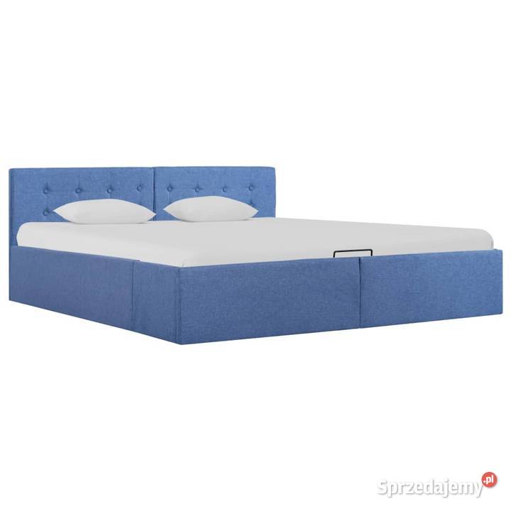 vidaXL Rama łóżka z podnośnikiem, niebieska,285586