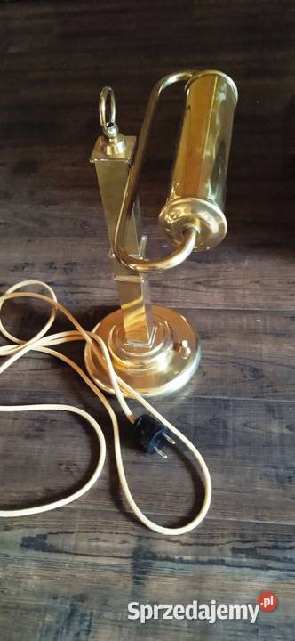Mosiężna lampa gabinetowa bankierska małopolskie Kraków sprzedam