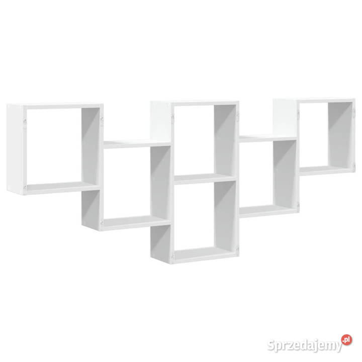 Półka ścienna biała 159x18x66 materiał Warszawa