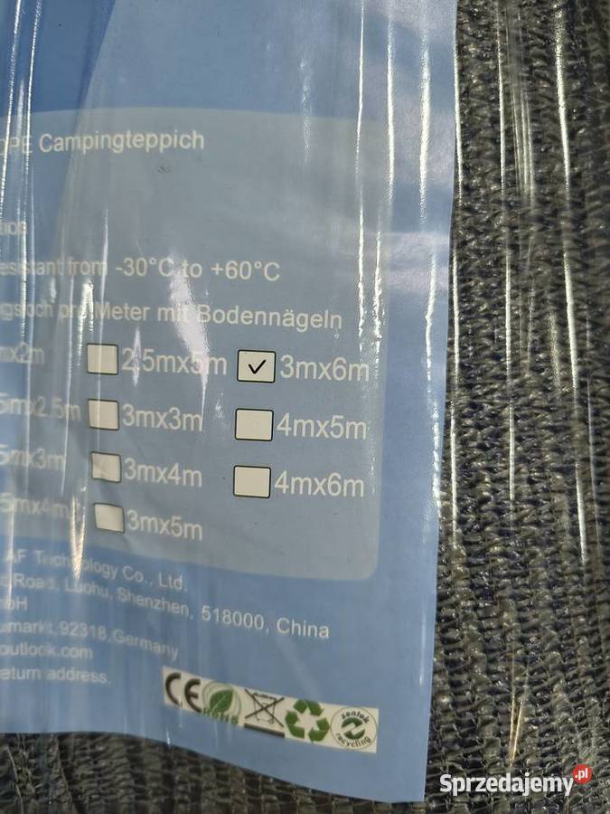 Mata przed namiot kamper 3x6 Budzyń