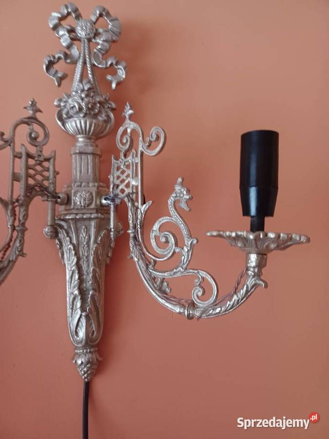 Piękny stary mosiężny kinkiet Poznań sprzedam