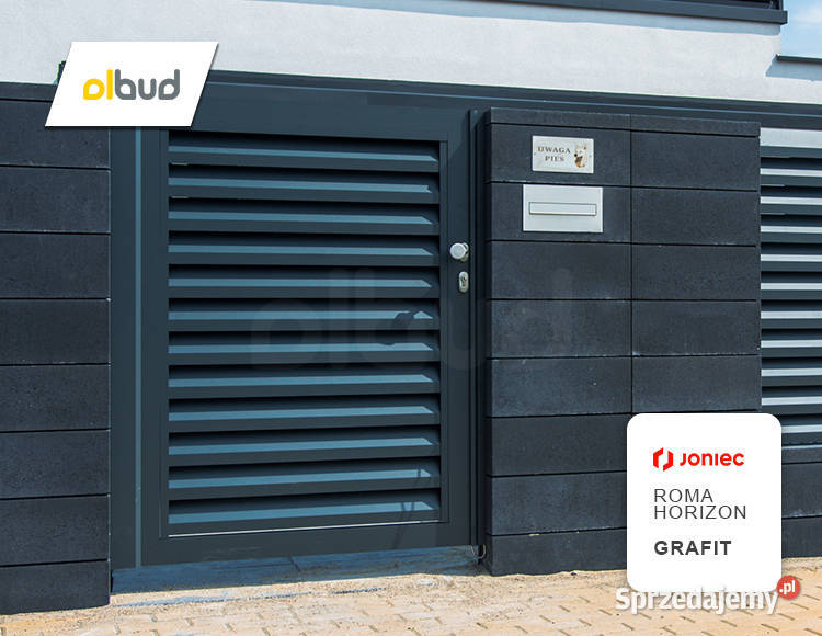 Bloczek ogrodzeniowy gładki ROMA HORIZON Grafit Gdańsk