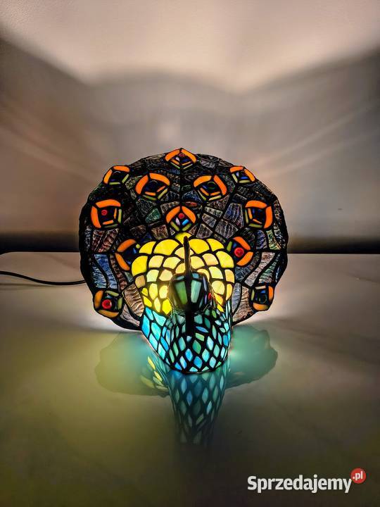 Tiffany lampa witrażowa stołowa nocna biurowa Dom i Ogród Zaręba
