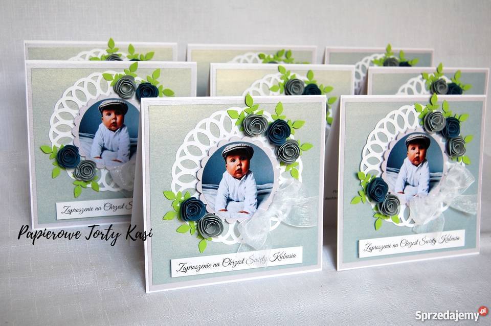 Zaproszenia na chrzest święty dolnośląskie Wrocław sprzedam