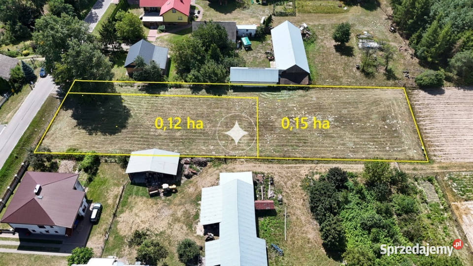 Ogrodzona działka przygotowana pod inwestycję Rabinówka