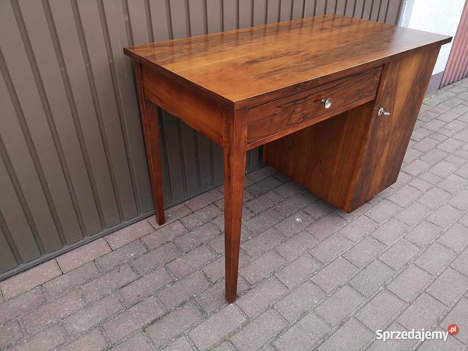Biurko ARTDECO PRL Orzech Zgrabne Stare Swarzędz