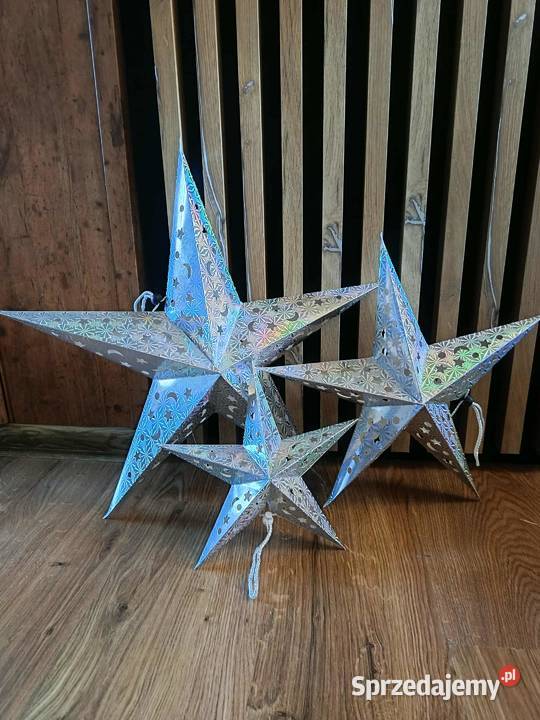 zestaw 3 gwiazd papierowych Kalety