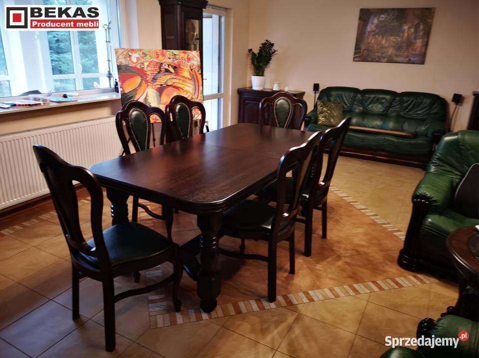 Komplet do Salonu Drewaniany Stół S23 Dąb 6 Łańcut