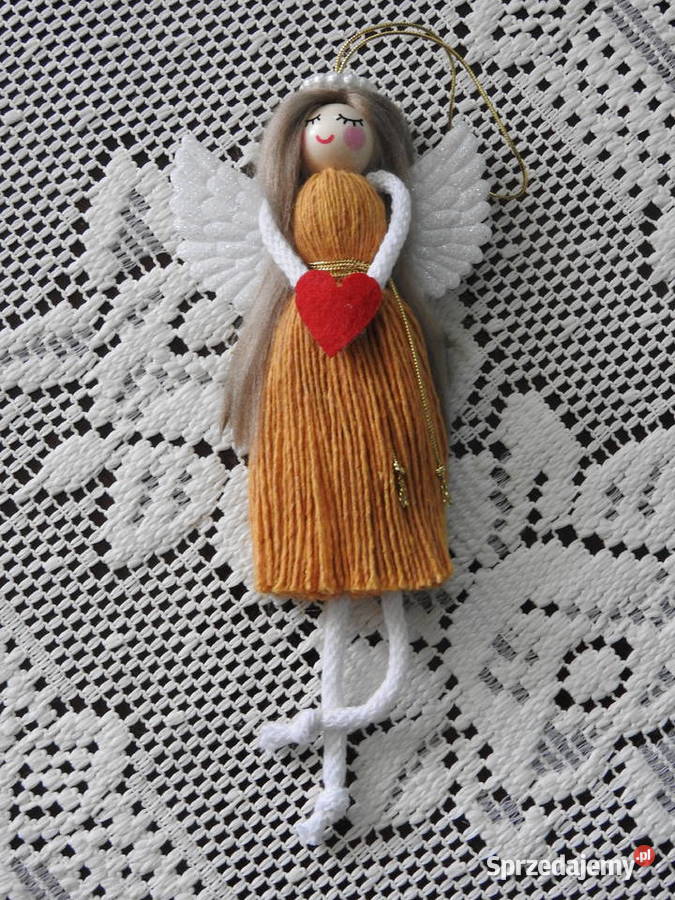 Aniołek zawieszka dekoracja handmade śląskie Bytom