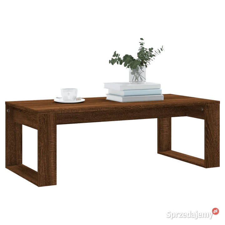 Stolik kawowy brązowy dąb 102x50x35 materiał mazowieckie Warszawa