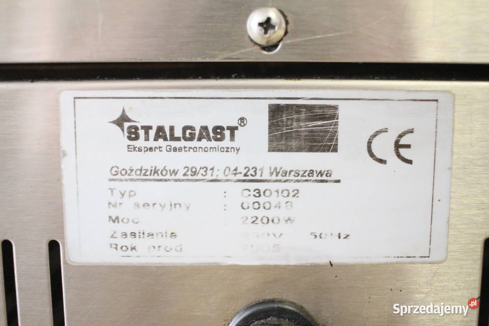 Grill kontaktowy rylfowany elektryczny Stalgast Pszczyna