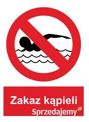 Naklejka BHP Zakaz kąpieli GC055 małopolskie Kamionna