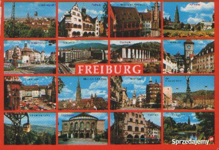 Kart Pocz RFN Freiburg widoki kas 1988 Gliwice