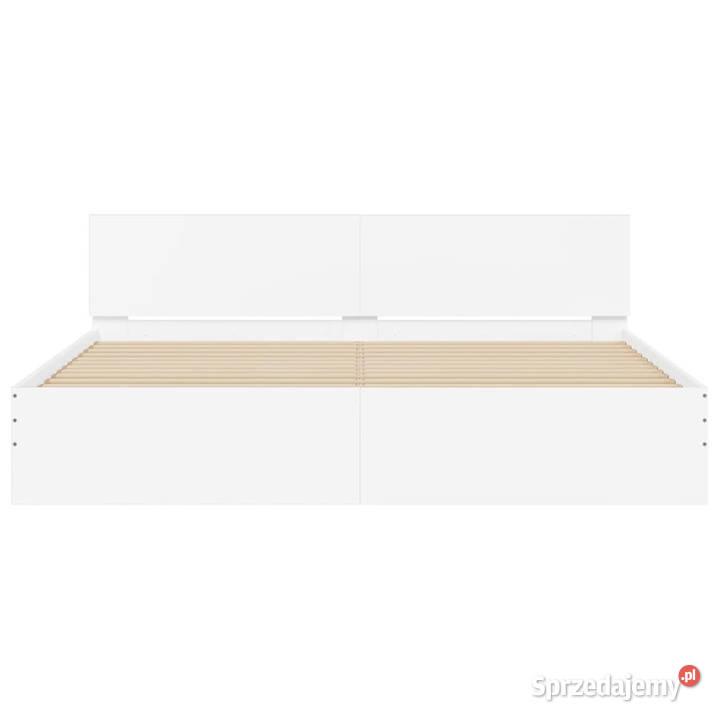 Rama łóżka z wezgłowiem i LED biała 180x200 Łóżka mazowieckie Warszawa sprzedam