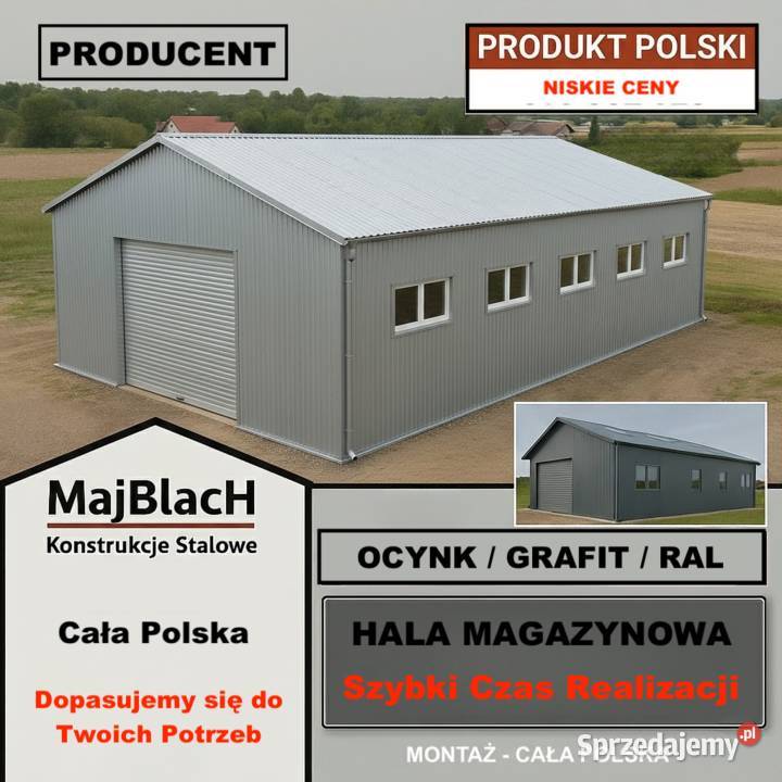 A172Konstrukcja Magazyn Hala Stalowa Garaż Pińczów