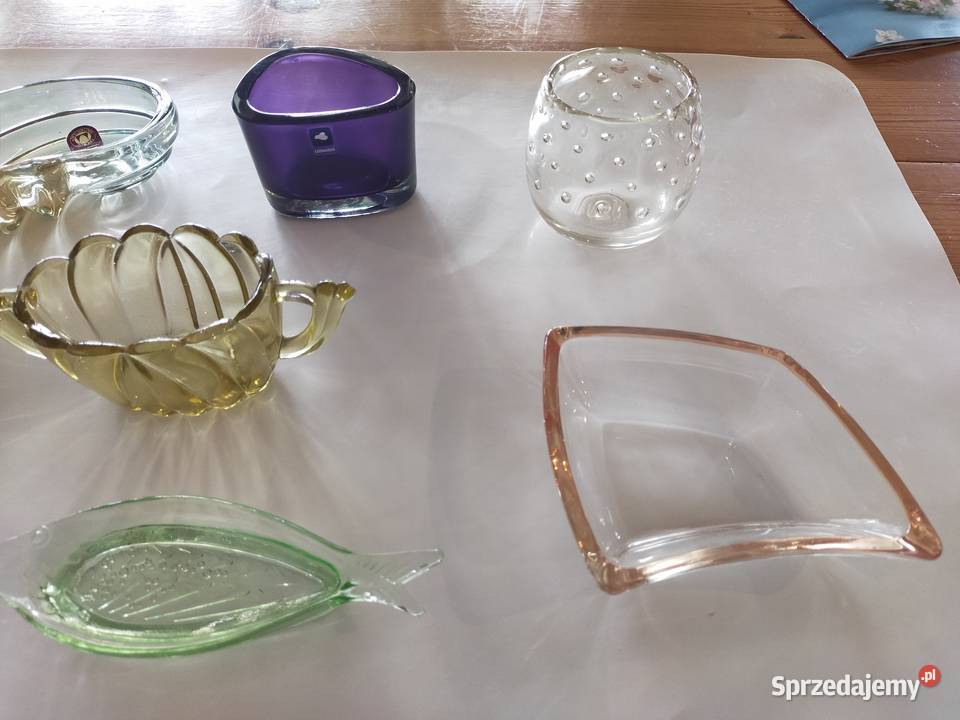 Stare kolorowe szkło prl Nysa