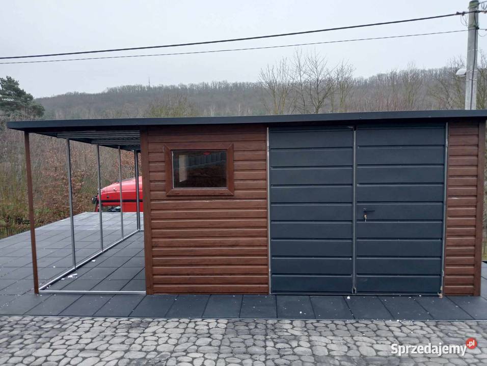 Domek ogrodowy 34m wiatka 24 drewnopodobny Stargard