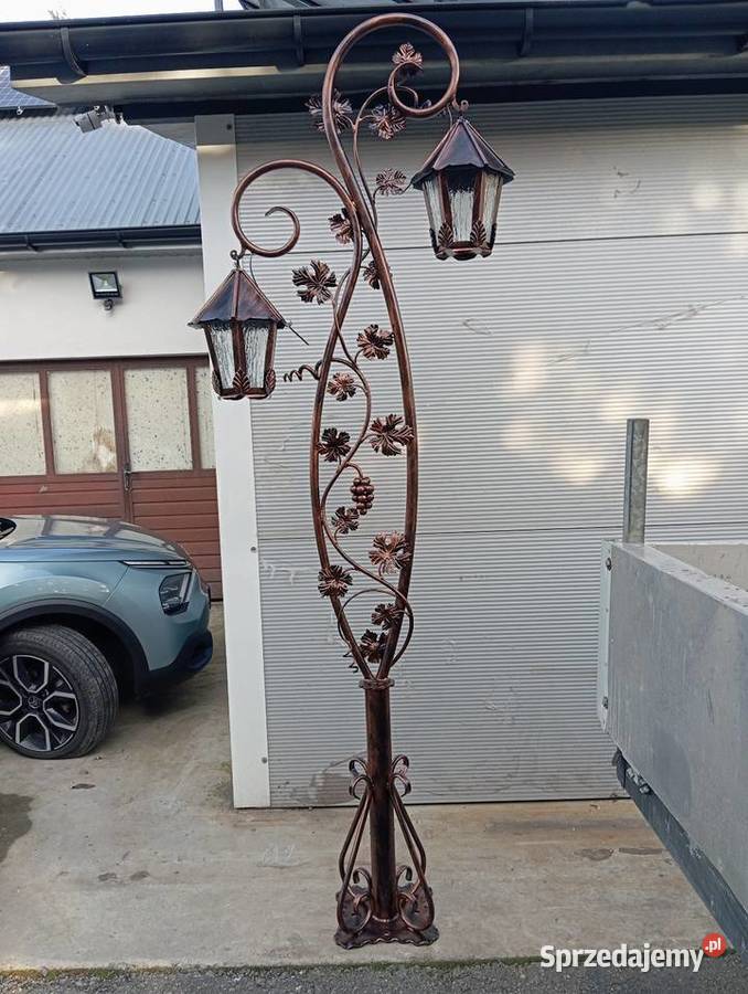 Lampa latarnia ogrodowa ocynkowana malowanie małopolskie Bilczyce