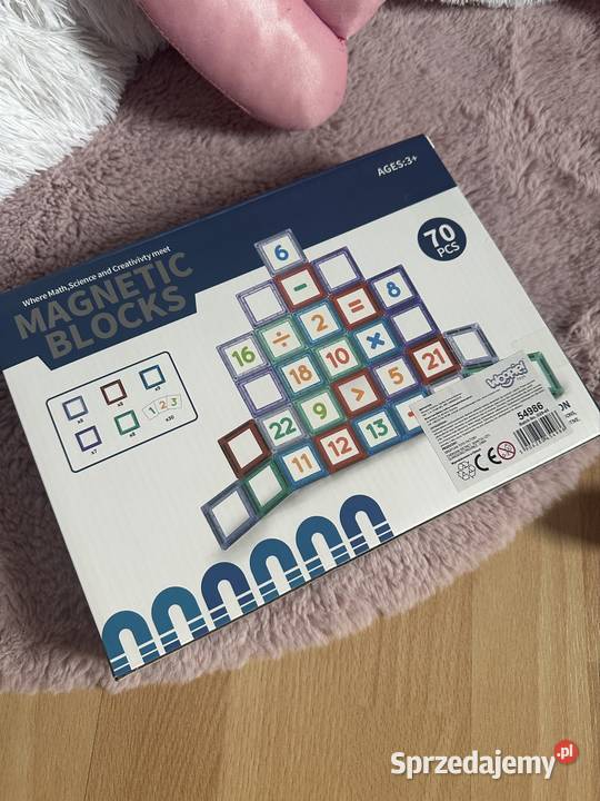 Klocki madnetyczne Cyfry 3 nauka liczenia kolorowy Poznań