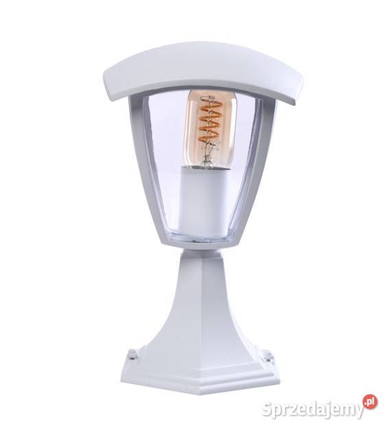 Lampa ogrodowa stojąca Fox 1xE27 Mała Biały Starokrzepice