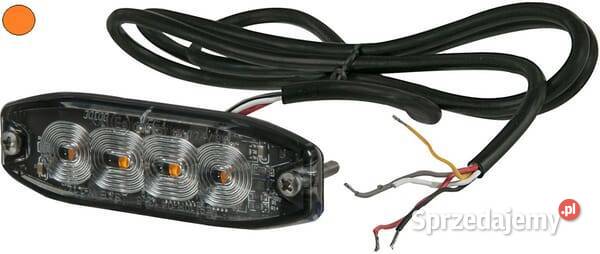 Lampa ostrzegawcza bursztynowa 4 LED LA20074 Oświetlenie małopolskie Kamionna