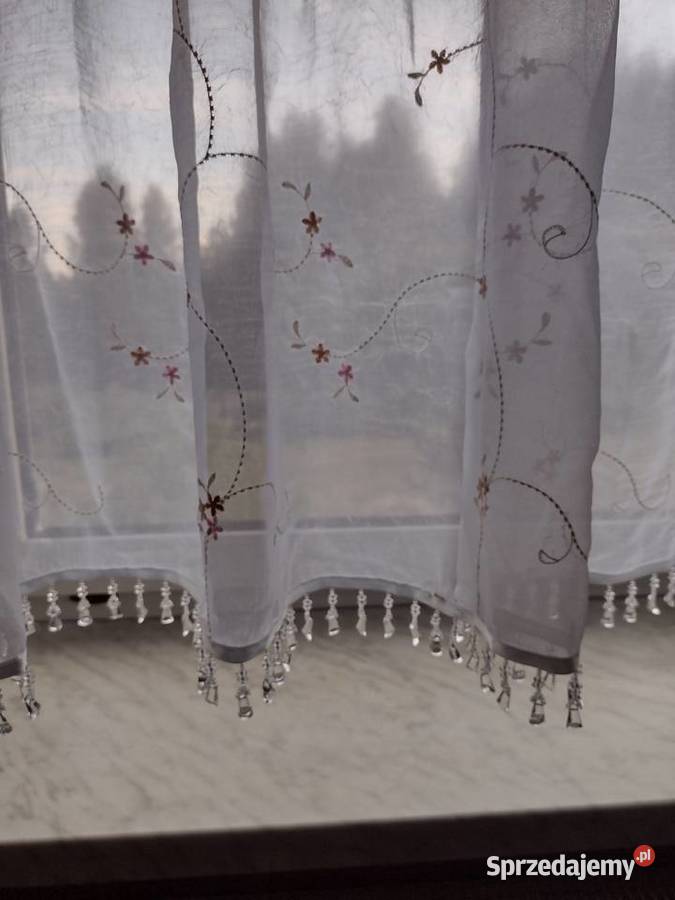 Firana woal kresz haft z koralikami śląskie Myszków