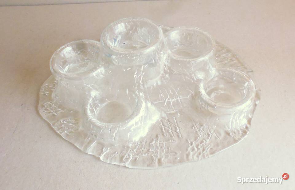 Świecznik Szklany Fiński Meri Lasi sprzedam