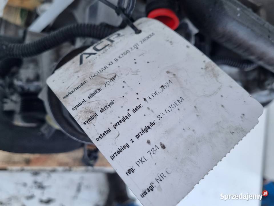 SILNIK Jaguar XF II 25t 20 T TURBO 250 Silniki i osprzęt lubelskie