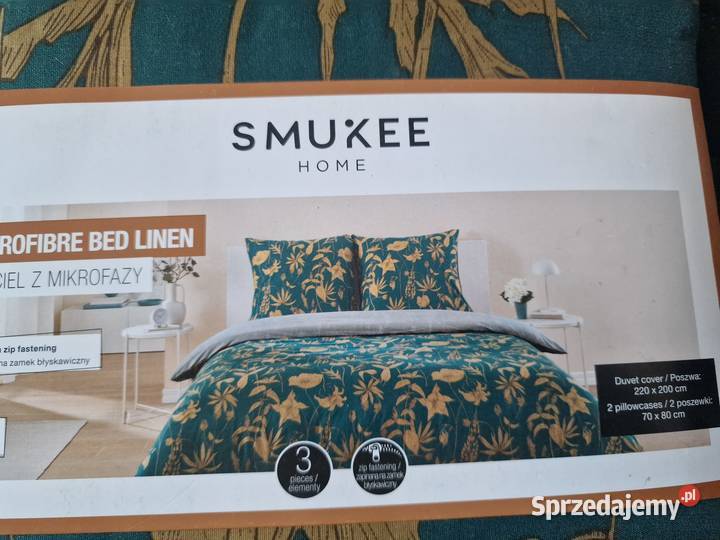 NOWA Pościel z mikrofazy 220x200 Smukee złote Wrocław