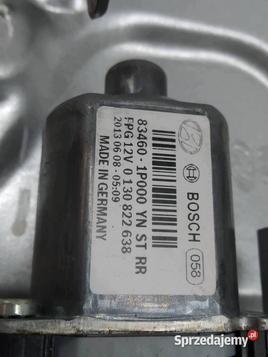 MECHANIZM SZYBY PRAWY TYŁ 834801K010 Hyundai Rok produkcji 2013 Wyposażenie wnętrza