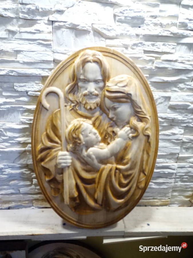 Swieta Rodzina Drewna Plaskorzezba Pozostałe sprzedam