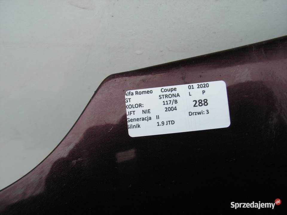 MASKA 117B ALFA ROMEO GT II osobowe Zbierkowo
