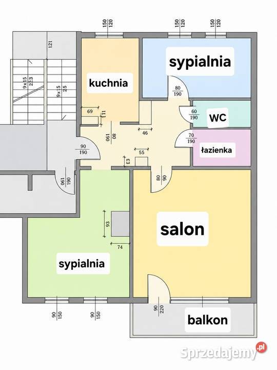 Rzeszów 64m2 3 pokoje loggia duży parking