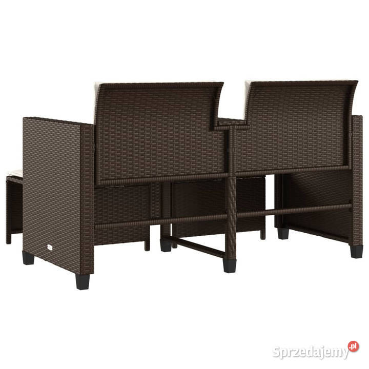 2os sofa ogrodowa ze stolikiem i stołkami brąz Warszawa
