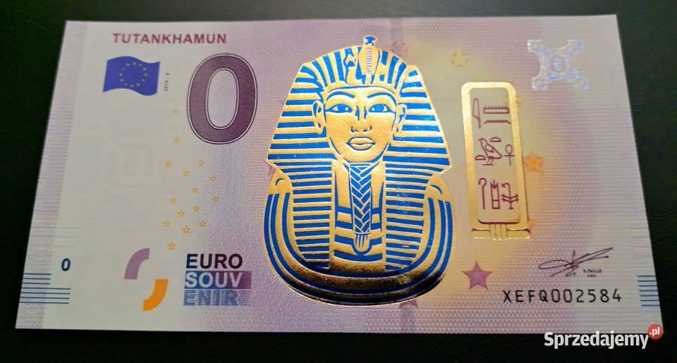 0 EURO TUTANKHAMUN wersja GOLD Eurosouvenir Rabka-Zdrój