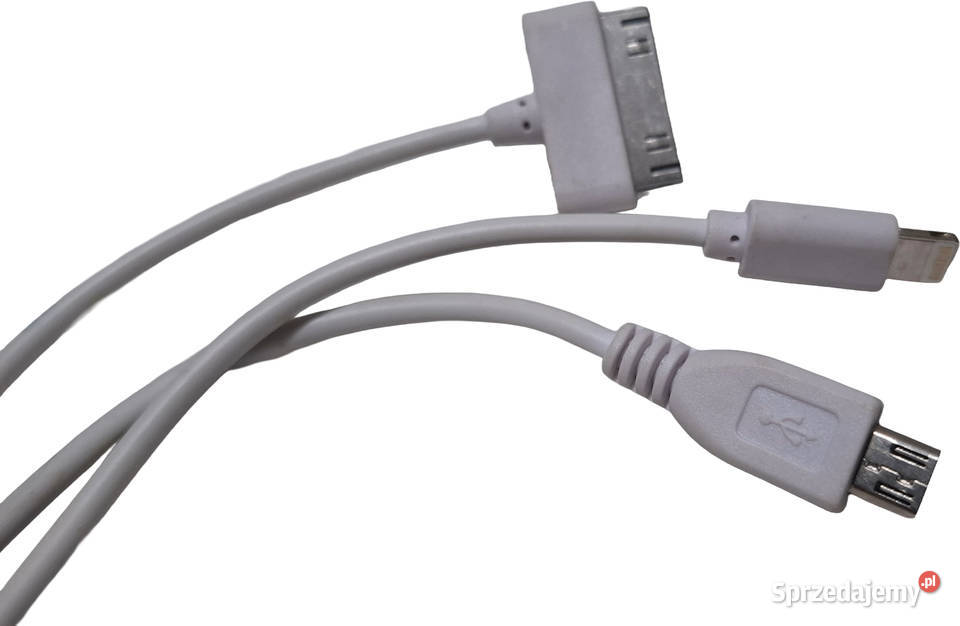 Kabel 3w1 USBA do MicroUSB Lightning iPhoneApple Czeladź