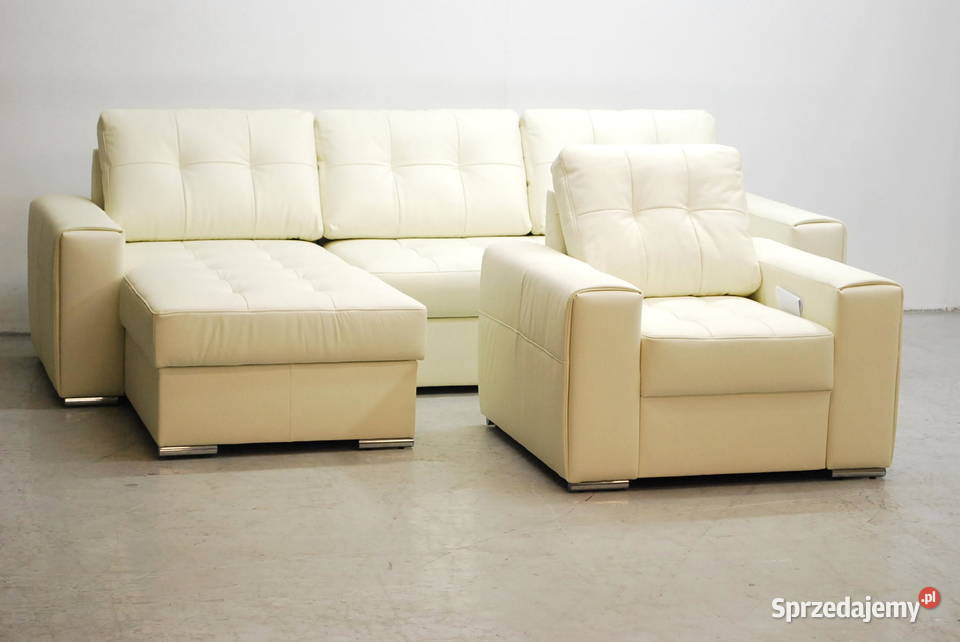 SKÓRA NATURALN NAROŻNIK Z FSPANIAfotel 1018 Poznań