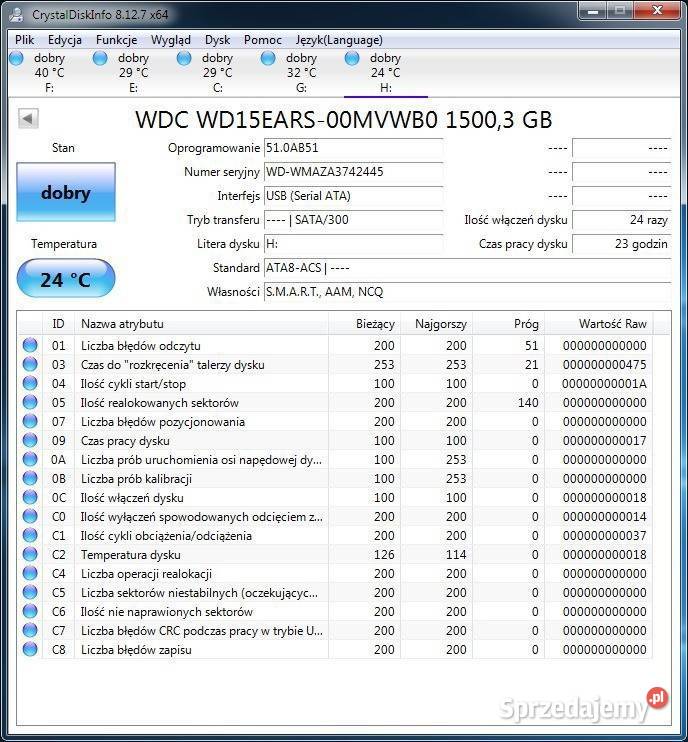 Dysk 15TB SATA 35 mało używane Tomaszów Lubelski
