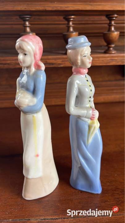Figurka Pani z gąską i dama z parasolką Bez Porcelana i szkło Gdańsk sprzedam